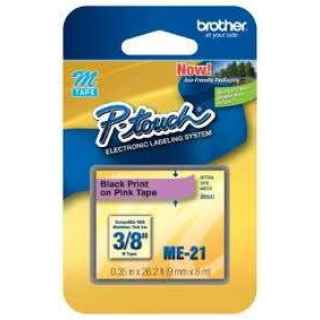 Brother M-E21 9mm Black on Pink tape - Kenya