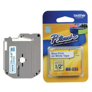 Brother M-K233 12mm Blue on White Label Printer tape - Kenya