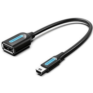 Vention USB 2.0 Mini-B Male to A Female OTG Cable 0.15M Black, CCTBB