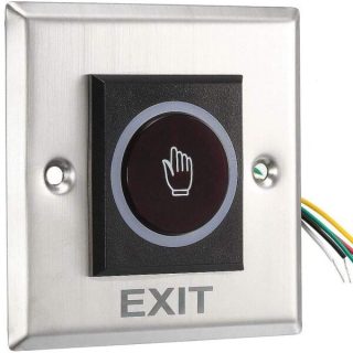 Metallic LED No touch exit switch button