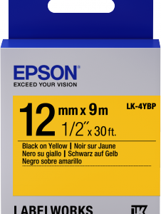 Epson LC-4YBP9 or LC-4YBW9 Label Cartridge Pastel Black/Yellow Tape 12MM (9M) - Kenya