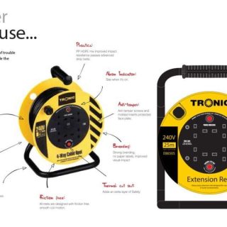 Extension Reel 50 Meter With 2.5mm 3 Core Cable - Kenya