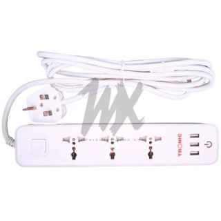 3 Way Extension Cable, With USB Ports - Kenya