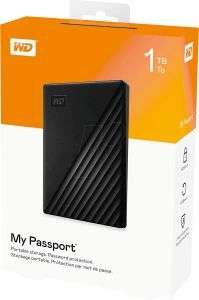 WD 1TB My Passport Portable External Hard Drive, WDBYVG0010BBK-WESN