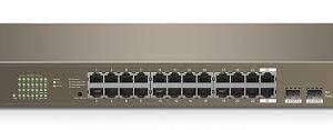 Tenda TEG1024F Switch, 24-Port Gigabit Unmanaged Switch, with, 2 SFP Slots