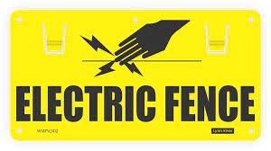 Electric Fence Danger Warning Sign - Kenya