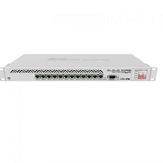 MikroTik (CCR1016-12G) Cloud Core Router | 1U Rackmount, 12x Gigabit Ethernet