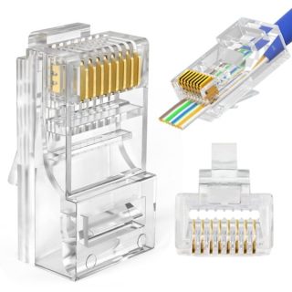 Vention IDDR0-100 CAT 6 UTP RJ45 Modular Plug Transparent 100Pack