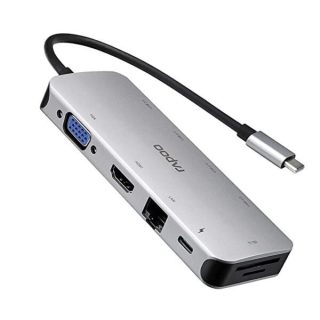 Rapoo Type C XD100C 5 in 1 USB HUB with 4K HDMI, 3 USB 3.0 Ports, Type C Charging