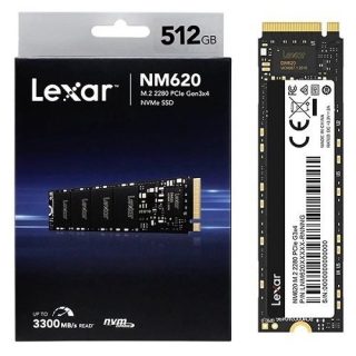 Lexar 512GB, LNM620 Internal SSD M.2 PCIe Gen 3*4 NVMe 2280 – LNM620X512G-RNNNG