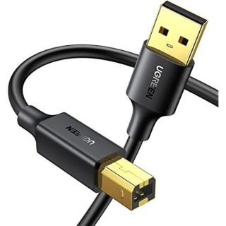 UGREEN USB 2.0 AM to BM Printer Cable 5m (Black) – US135