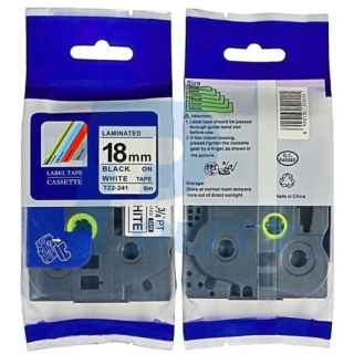 Brother TZ2-241 18mm x 8m black on white label tape, Compatible - Kenya