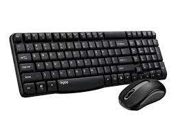 Rapoo X1800s Wireless Multimedia Keyboard & Optical Mouse Compact – BLACK