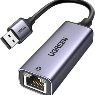 UGREEN USB-A 3.0 to RJ45 Gigabit Ethernet Adapter Aluminum Case (Space Gray) – CM209