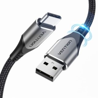 Vention Cotton Braided 1M USB-C to USB-C 3.1 Cable Gray, TAAHF