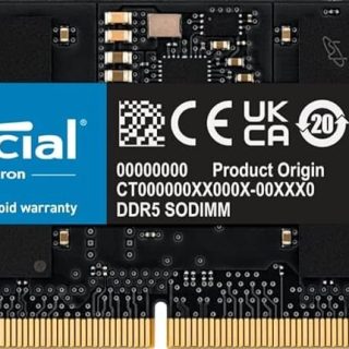 Crucial 32GB DDR5 4800MHz Laptop RAM, CT32G48C40S5 - Kenya
