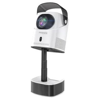 Promate Beamer-A250.UK 4K Ultra HD DLP Projector with HiFi Speaker