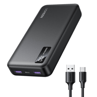Ugreen 10000mAh 20W Two-way Fast Charging Power Bank – Black – PB311