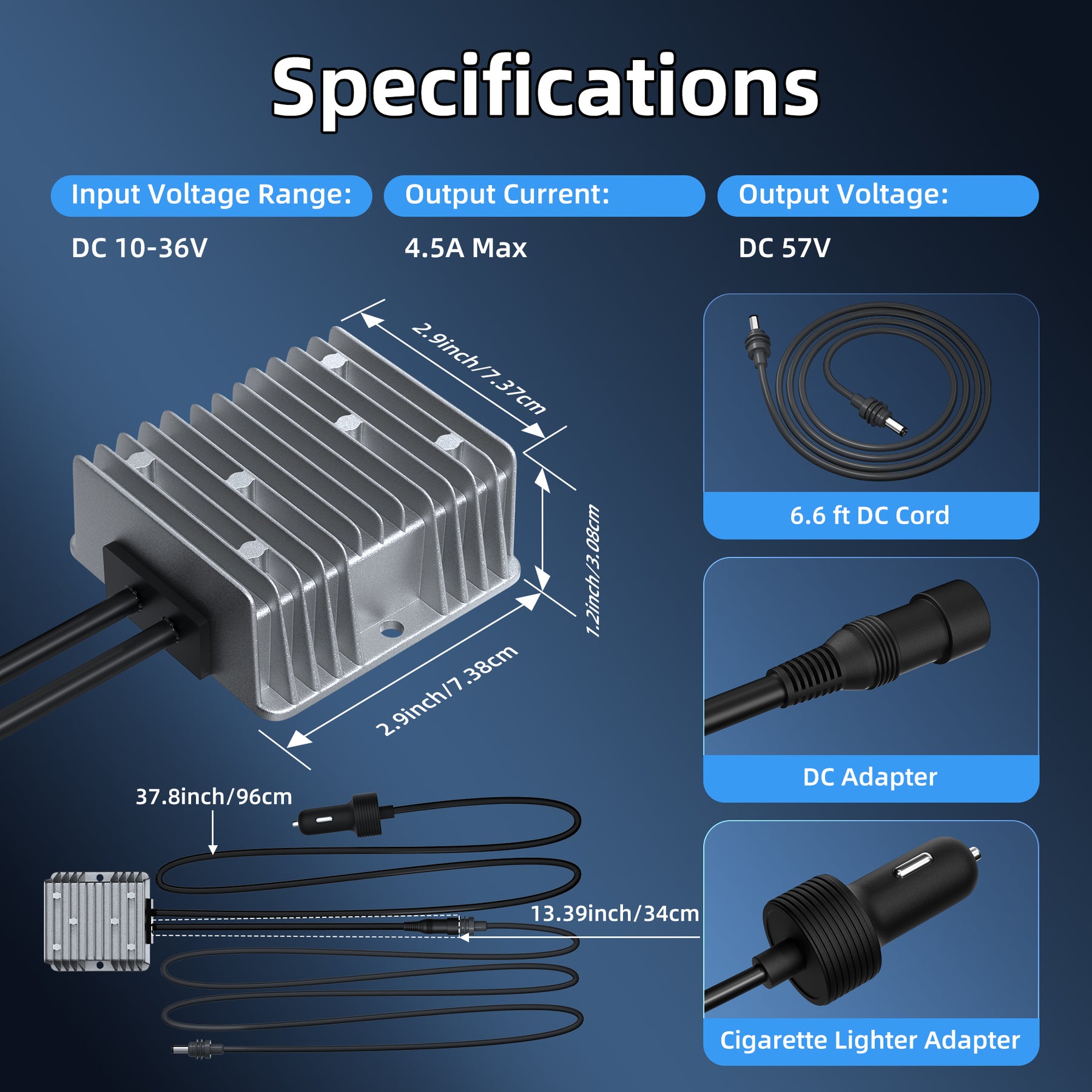 Starlink Gen 3 Car Charger | 12V/24V to
  57V Step-Up Power Cable | 4.5A Vehicle Accessory Plug, 18AWG - Image 8