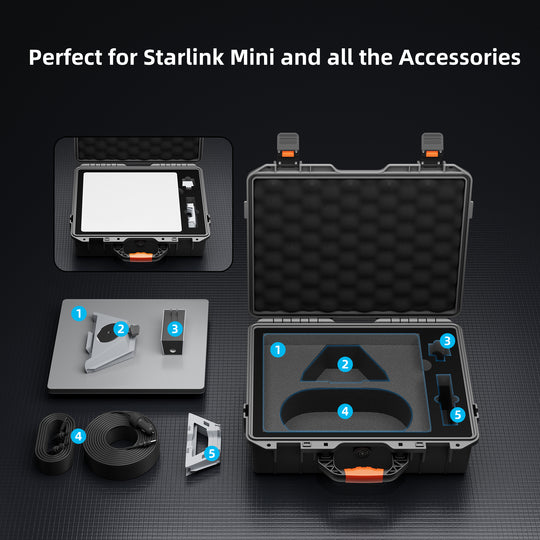 Starlink Mini Medium Grey Hard Protective
  Travel Case with Organized Storage - Image 2