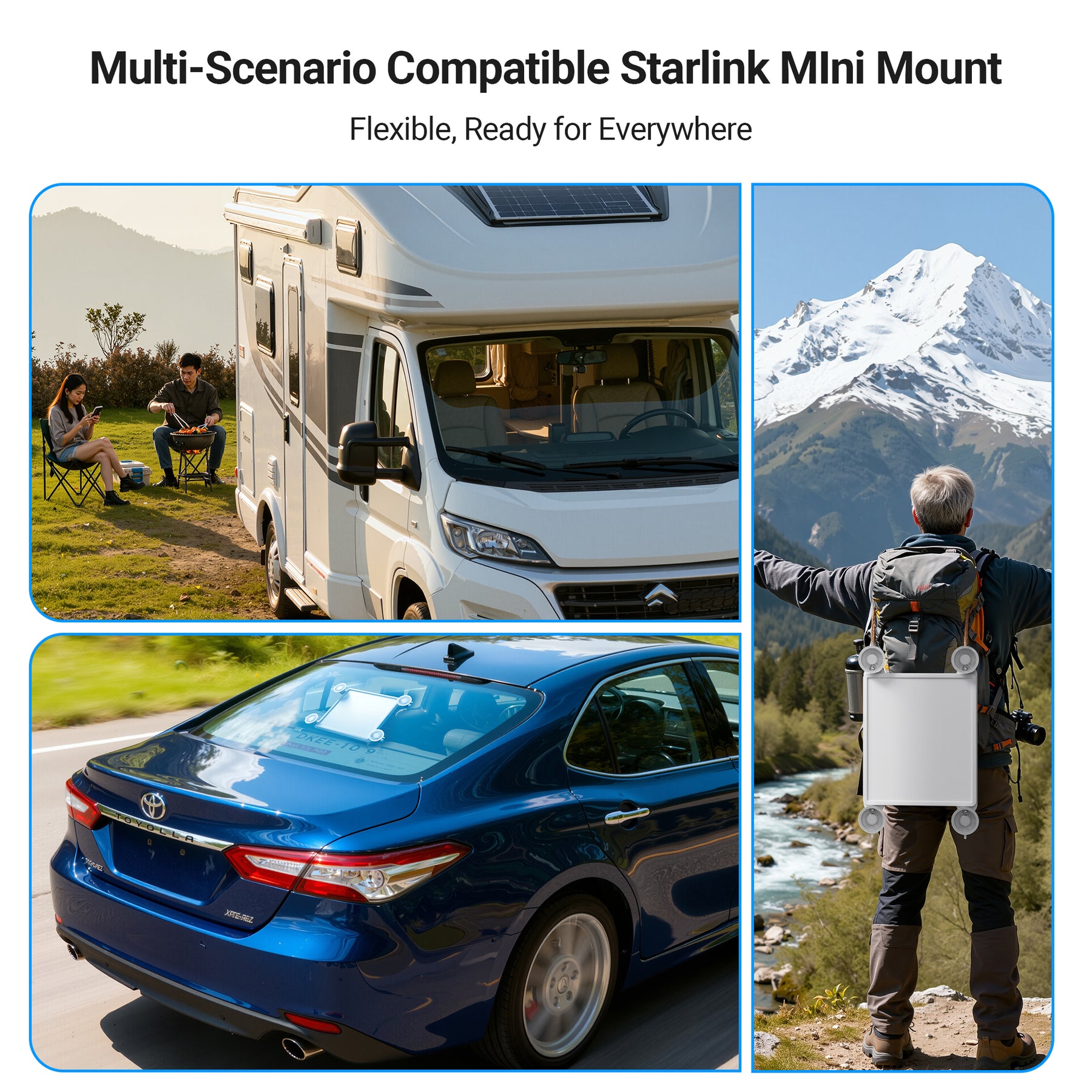 Starlink Mini Car Mount with Protective
  Silicone Case and Suction Cup for Sunroof, Car Window, RV Skylight - Image 4