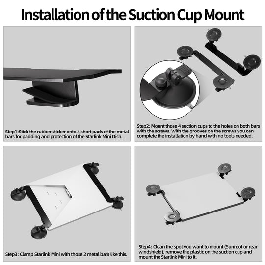 Starlink Mini Car Suction Cup Mount
  Secure Mounting Kit for Car Windows & Sunroofs Ensure Stable Satellite
  Signals - Image 2