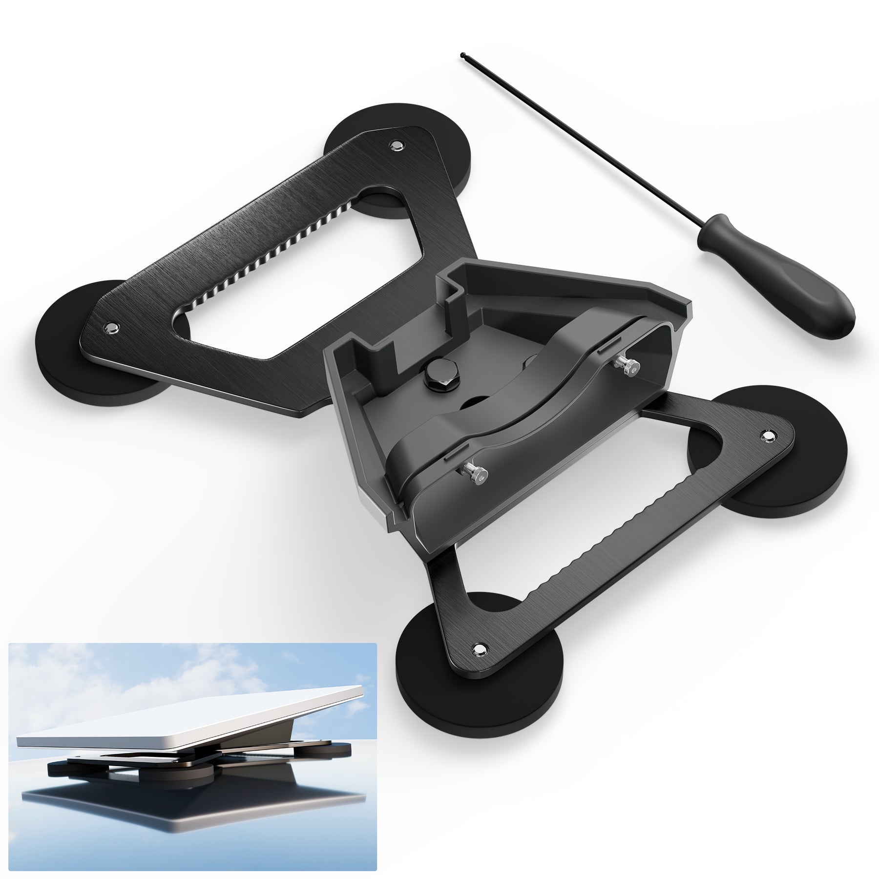 Starlink Mini Magnetic Roof Mount with
  Anti-Theft Lock No-Drill for Vehicle Roofs & Marine Use
