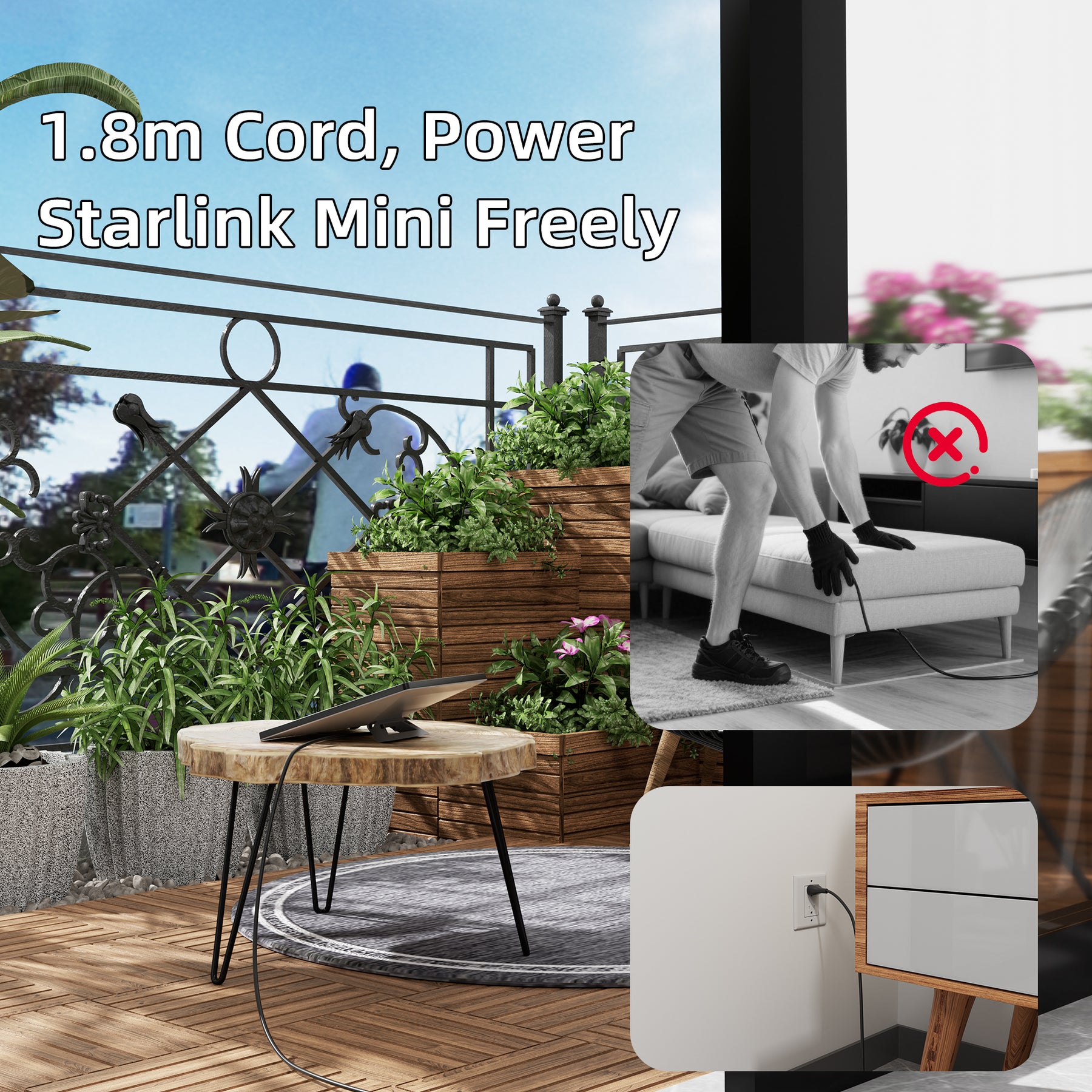 Starlink Mini AC Power Supply 60W
  Replacement Adapter with 1.8m (6ft) Cord - Image 10