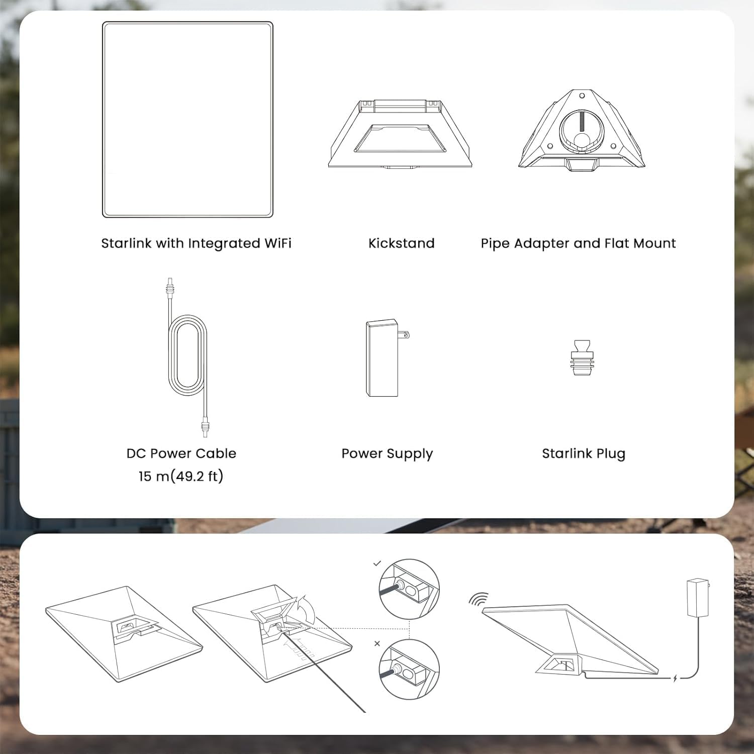 Starlink Mini X Bundle: Satellite Dish + Wireless Router | Portable High-Speed Internet System for RV, Camping & Remote Areas %count(title) +254720548999 Starlink Mini X Bundle: Satellite Dish + Wireless Router | Portable High-Speed Internet System for RV, Camping & Remote Areas - Image 5