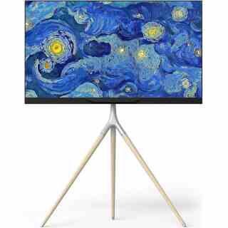 ONKRON Tripod Easel TV Stand, Wooden TV
  Stand 32"65" TVs up to 77 lb, White