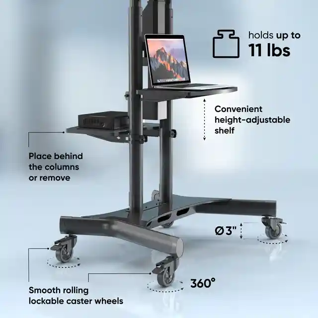 ONKRON Motorized TV Stand with Wheels for 50 - 86 Inch TVs up to 200 lbs, TV Portable Stand Adjustable Height with Remote Control, Motorized Lift max VESA 800x500 Mobile TV Cart Rolling TV Stand Black %count(title) +254720548999 ONKRON Motorized TV Stand with Wheels for
50 - 86 Inch TVs up to 200 lbs, TV Portable Stand Adjustable Height with
Remote Control, Motorized Lift max VESA 800x500 Mobile TV Cart Rolling TV
Stand Black - Image 6