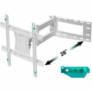ONKRON TV Mount TV Wall Mount with Swivel
  and Tilt for Most 40-75 Inch TV, Full Motion TV Mount with Articulating Arms,
  Max VESA 600x400mm, 150 lbs. Loading, 16 inch Studs M7L White