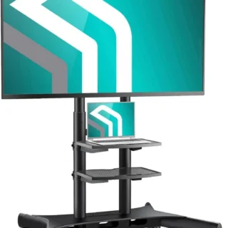 ONKRON Mobile TV Stand on Wheels for
  50-86 Inch TVs, max Load up to 233 lbs, Height Adjustable TV Stand Portable,
  max VESA 800x500 - Movable, Rolling TV Cart with Wheels and Shelves Black