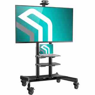 ONKRON Mobile TV Stand on Wheels for
  50-86 Inch TVs, max Load up to 233 lbs, Height Adjustable TV Stand Portable,
  max VESA 800x500 - Movable, Rolling TV Cart with Wheels and Shelves Black