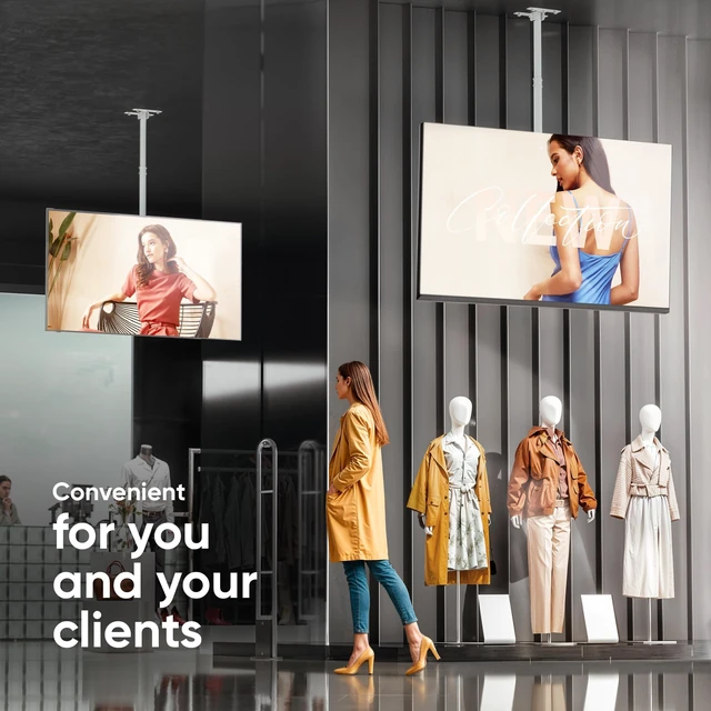 ONKRON Ceiling TV Mount for 32-80 Inch Screen up to 150 lbs, Height Adjustable Hanging TV Mount with Swivel and Tilt, VESA 100x100-600x400, Full Motion Ceiling Mount TV Bracket Drop Down, White %count(title) +254720548999 ONKRON Ceiling TV Mount for 32-80 Inch
Screen up to 150 lbs, Height Adjustable Hanging TV Mount with Swivel and
Tilt, VESA 100x100-600x400, Full Motion Ceiling Mount TV Bracket Drop Down,
White - Image 3