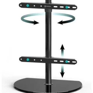 ONKRON Universal TV Stand for 32-65 Inch
  Screen up to 77 lbs, Height Adjustable, Swivel TV Stand Pedestal, VESA
  100x100-400x400, Table Top TV Mount Stand with Tempered Glass Base Black